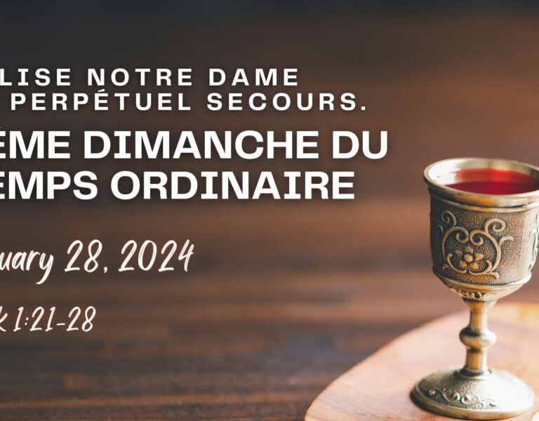 4ÈME DIMANCHE DU TEMPS ORDINAIRE
