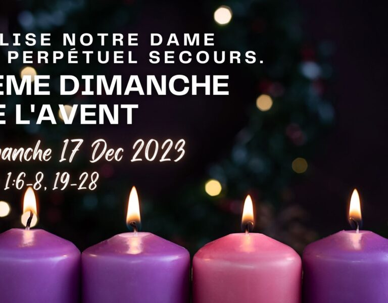 3EME DIMANCHE  DE L’AVENT